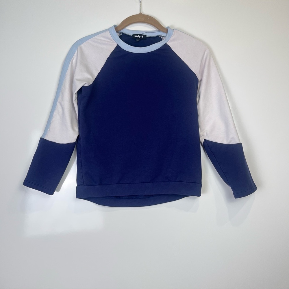 5 FOR $20 Kidpik Navy and White Raglan Sweatshirt